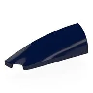 Brick Round, Curved Double 1 x 4 with Stud Notch Left, Dark Blue