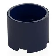 Brick Round 3 x 3 x 2 Recessed Center with 2 x 2 Studs and Axle Hole, Dark Blue