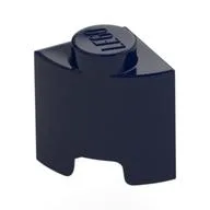 Brick Round, Quarter 1 x 1, Dark Blue