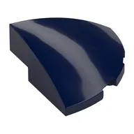 Brick Round Corner, Curved 3 x 3 x 1 Quarter Circle, Dark Blue
