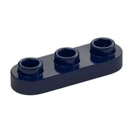 Plate Special 1 x 3 Rounded with 3 Open Studs, Dark Blue