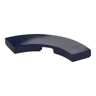 Tile 3 x 3 Curved, Macaroni, Dark Blue