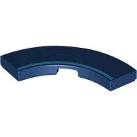 Tile 3 x 3 Curved, Macaroni with Dark Azure Stripe Print, Dark Blue