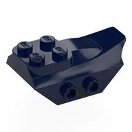Brick Special 2 x 5 with Slope, Studs on Side, Dark Blue