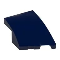 Brick Wedged, Curved 3 x 2 with Stud Notch Right, Dark Blue