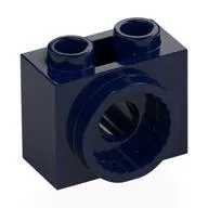 Brick Special 1 x 2 x 1 1/3 with Rotation Joint Socket, Dark Blue