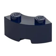 Brick Round Corner 2 x 2 Macaroni with Stud Notch and Reinforced Underside [New Style], Dark Blue