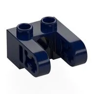 Technic Brick 1 x 2 with Hole and Dual Beam Extensions, Dark Blue