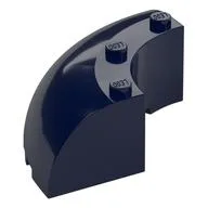 Brick Round Corner 6 x 6 x 2, Dark Blue