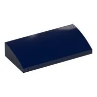 Brick Curved 2 x 4 x 2/3 No Studs, with Bottom Tubes, Dark Blue