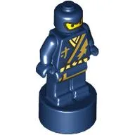 Minifig Trophy Statuette, Ninja Jay Print, Dark Blue