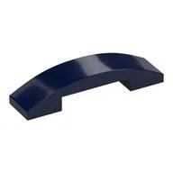 Brick Curved 4 x 1 Double, No Studs, Dark Blue