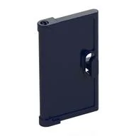 Door for Window Frame 1 x 4 x 3, Semicircular Handle Holes on Back, Dark Blue