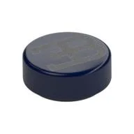 Tile Round 1 x 1 with Bugatti Logo Print, Dark Blue