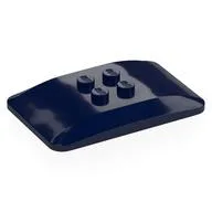 Brick Curved 6 x 4 x 2/3 Quad Curved with 2 x 2 Studs, Dark Blue