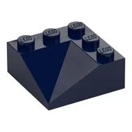 Brick Sloped 33° 3 x 3 Double Concave, Dark Blue