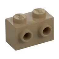 Brick Special 1 x 2 with 2 Studs on 1 Side, Dark Tan