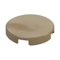 Tile Round 2 x 2 with Bottom Stud Holder, Dark Tan