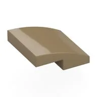 Brick Curved 2 x 2 x 2/3, Dark Tan