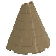 Tower Roof 4 x 8 x 6 Half Cone Shaped with Roof Tiles, Dark Tan