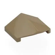 Brick Sloped 33° 2 x 2 Double / Inverted, Dark Tan