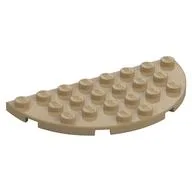 Plate Round Half 4 x 8, Dark Tan
