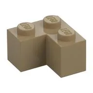 Brick 2 x 2 Corner, Dark Tan