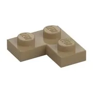 Plate 2 x 2 Corner, Dark Tan