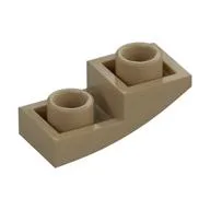 Brick Curved Inverted 2 x 1, Dark Tan