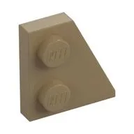 Wedge Plate 2 x 2 Right, Dark Tan