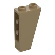 Brick Sloped Inverted 75° 2 x 1 x 3, Dark Tan