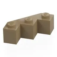 Brick Wedged 3 x 3 Facet, Dark Tan