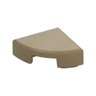Tile Round 1 x 1 Quarter, Dark Tan