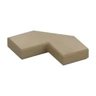 Tile Special 2 x 2 Corner with Cut Corner - Facet, Dark Tan