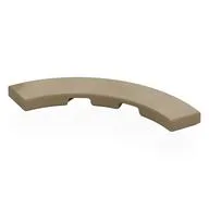 Tile 4 x 4 Curved, Macaroni, Dark Tan