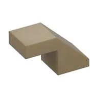 Brick Sloped 45° 2 x 1 with 2/3 Inverted Cutout and no stud, Dark Tan