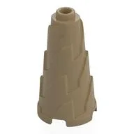 Cone 2 x 2 x 3 Jagged, Dark Tan