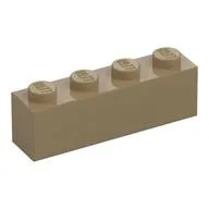 Brick 1 x 4, Dark Tan