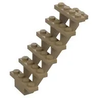 Stairs 7 x 4 x 6 Straight Open, Dark Tan
