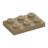 Plate 2 x 3, Dark Tan