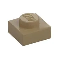 Plate 1 x 1, Dark Tan