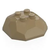 Rock Boulder 4 x 4, Top, Dark Tan