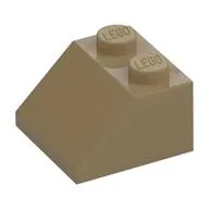 Brick Sloped 45° 2 x 2, Dark Tan