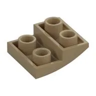 Brick Curved Inverted 2 x 2 x 2/3, Dark Tan