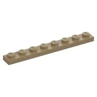Plate 1 x 8, Dark Tan
