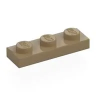 Plate 1 x 3, Dark Tan