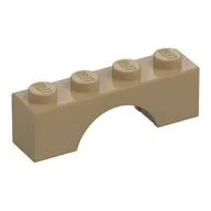 Brick Arch 1 x 4, Dark Tan