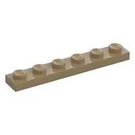 Plate 1 x 6, Dark Tan