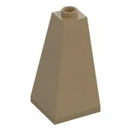 Brick Sloped 75° 2 x 2 x 3 Double Convex, Dark Tan