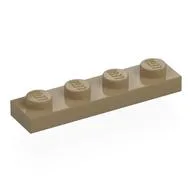 Plate 1 x 4, Dark Tan